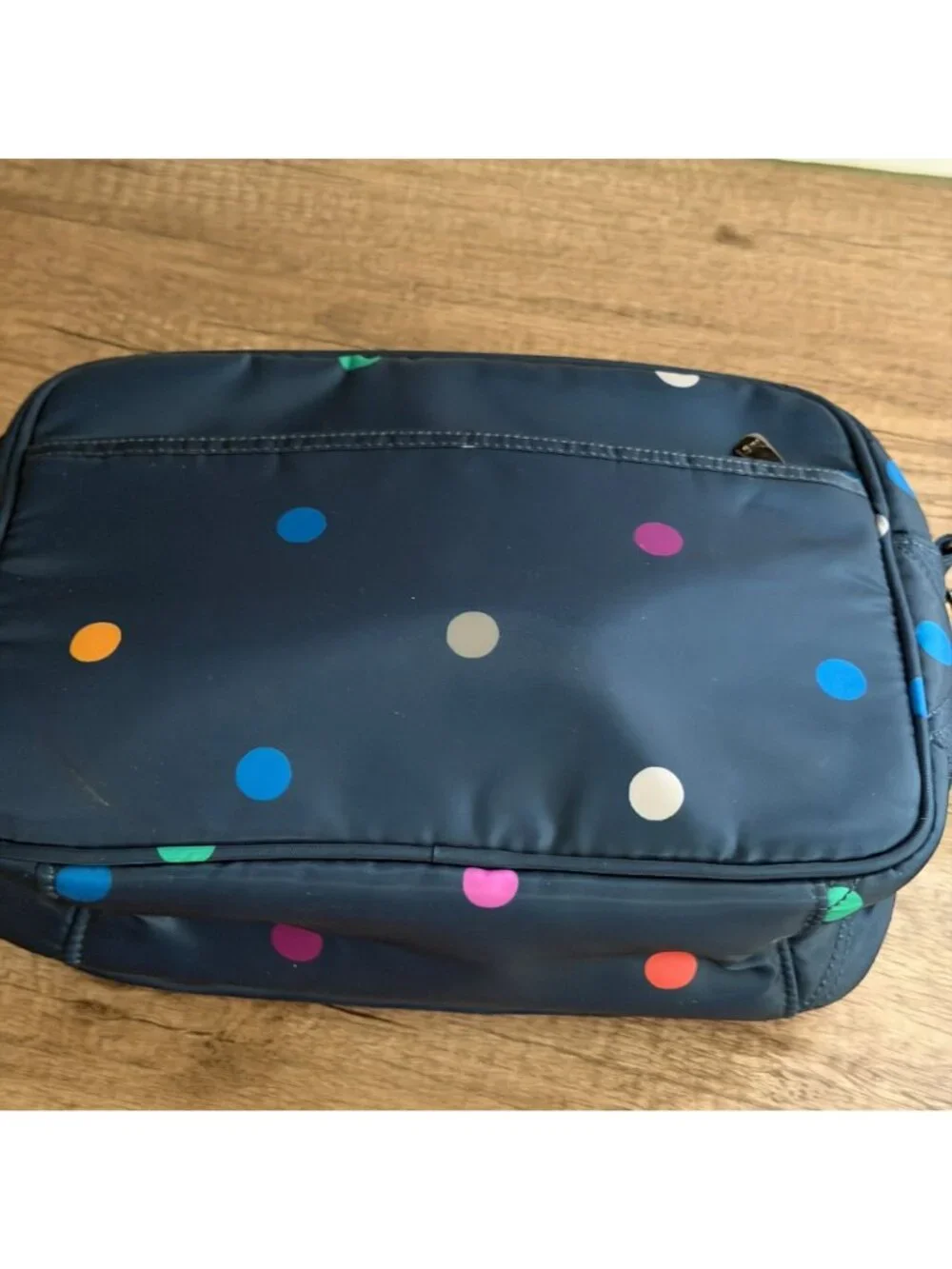 NWT Lug Carousel XL 2 Crossbody Bag Multi-Dots Navy w/Shoulder Strap MSRP $70